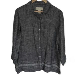 Norton McNaughton Linen Heathered Button-Down Shirt